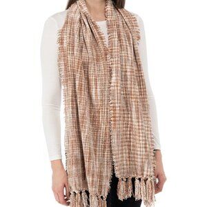 Charter Club Space-Dyed Chenille Wrap Scarf Camel